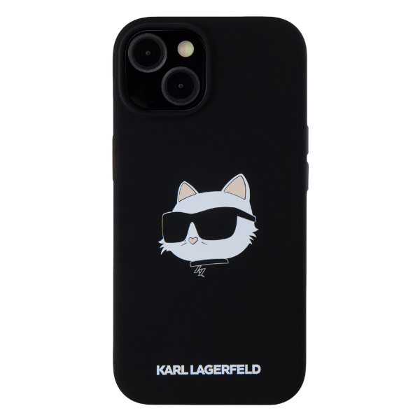 Karl Lagerfeld KLHMP15LSCHPPLK iPhone 15 Pro 6.1″ juodos spalvos kietas dėklas Silicone Choupette Head MagSafe aprašymas - Prekės nuotrauka
