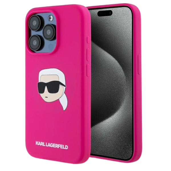 Karl Lagerfeld KLHMP15LSKHPPLF Apple iPhone 15 Pro 6.1″ fuschia kietas dėklas Silicone Karl Head Print Magsafe aprašymas - Prekės nuotrauka Karl Lagerfeld KLHMP15LSKHPPLF Apple iPhone 15 Pro 6.1″ fuschia kietas dėklas Silicone Karl Head Print Magsafe aprašymas - Prekės nuotrauka