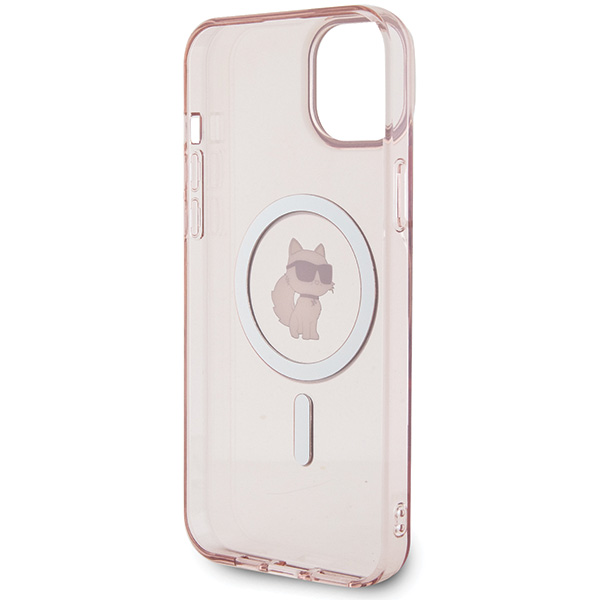 Karl Lagerfeld KLHMP15SHFCCNOP Apple iPhone 15/ 14 / 13 6.1″ rožinės spalvos kietas dėklas IML Choupette MagSafe aprašymas - Prekės nuotrauka