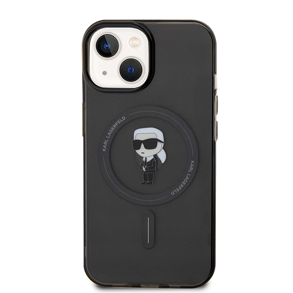 Karl Lagerfeld KLHMP15SHFCKNOK iPhone 15 / 14 / 13 6.1″ juodos spalvos kietas dėklas IML Ikonik MagSafe aprašymas - Prekės nuotrauka