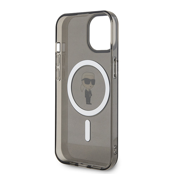 Karl Lagerfeld KLHMP15SHFCKNOK iPhone 15 / 14 / 13 6.1″ juodos spalvos kietas dėklas IML Ikonik MagSafe aprašymas - Prekės nuotrauka