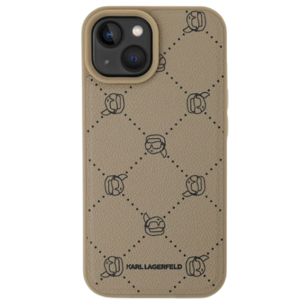 Karl Lagerfeld KLHMP15SPGKHPHE iPhone 15 6.1″ smėlio spalvos Magsafe Karl Heads dėklas aprašymas - Prekės nuotrauka