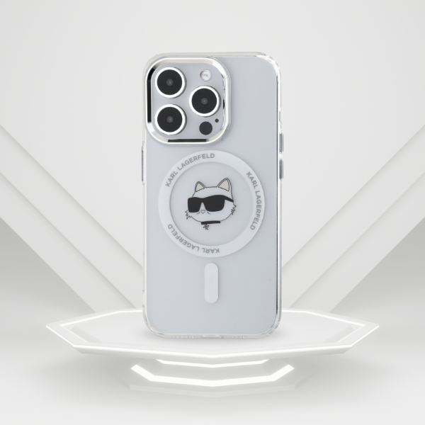 Karl Lagerfeld KLHMP15XHLSCHH Apple iPhone 15 Pro Max 6.7″ baltos spalvos kietas dėklas IML Metal Choupette Head MagSafe aprašymas - Prekės nuotrauka Karl Lagerfeld KLHMP15XHLSCHH Apple iPhone 15 Pro Max 6.7″ baltos spalvos kietas dėklas IML Metal Choupette Head MagSafe aprašymas - Prekės nuotrauka
