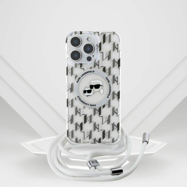 Karl Lagerfeld KLHMP16LHCKCKLCT Apple iPhone 16 Pro 6.3″ skaidrus kietas dėklas IML Crossbody Monogram aprašymas - Prekės nuotrauka Karl Lagerfeld KLHMP16LHCKCKLCT Apple iPhone 16 Pro 6.3″ skaidrus kietas dėklas IML Crossbody Monogram aprašymas - Prekės nuotrauka