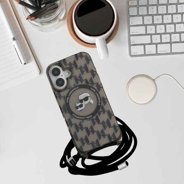 Karl Lagerfeld KLHMP16SHCKCKLCK Apple iPhone 16 6.1″ juodos spalvos kietas dėklas IML Crossbody Monogram Karl & & Chou aprašymas - Prekės nuotrauka Karl Lagerfeld KLHMP16SHCKCKLCK Apple iPhone 16 6.1″ juodos spalvos kietas dėklas IML Crossbody Monogram Karl & & Chou aprašymas - Prekės nuotrauka