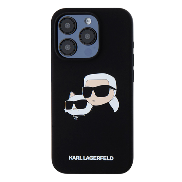 Karl Lagerfeld KLHMP16XSKCHPPLK iPhone 16 Pro Max 6.9″ juodos spalvos kietas dėklas Silicone Double Heads Pr aprašymas - Prekės nuotrauka