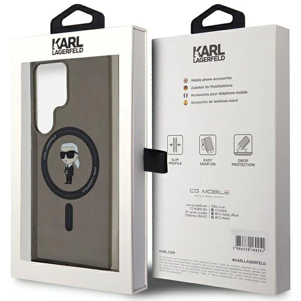 Karl Lagerfeld KLHMS24LHFCKNOK Samsung Galaxy S24 Ultra S928 dėklas telefonui Juodas spalvos hardcase IML Ikonik MagSafe aprašymas - Prekės nuotrauka Karl Lagerfeld KLHMS24LHFCKNOK Samsung Galaxy S24 Ultra S928 dėklas telefonui Juodas spalvos hardcase IML Ikonik MagSafe aprašymas - Prekės nuotrauka