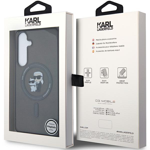 Karl Lagerfeld KLHMS24SHGKCNOK S24 S921 juodos spalvos kietas dėklas IML Karl&Choupette MagSafe aprašymas - Prekės nuotrauka