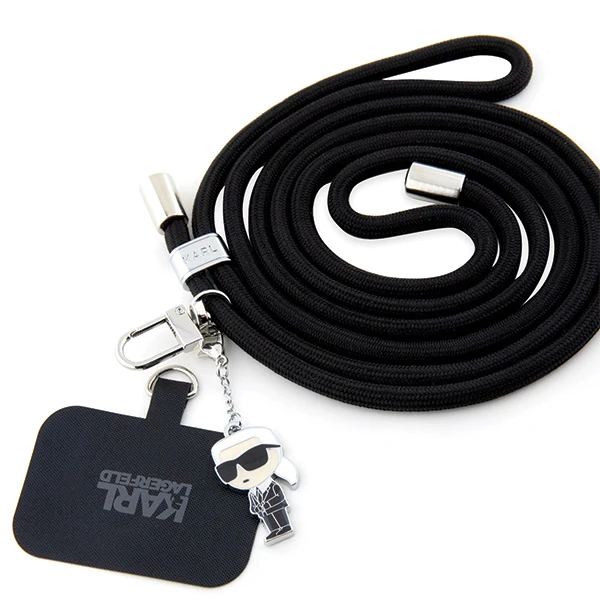 Dėklas Karl Lagerfeld KLUCNMSCKIK Universal CBDY Cord virvelė juodos spalvos aprašymas - Prekės nuotrauka Dėklas Karl Lagerfeld KLUCNMSCKIK Universal CBDY Cord virvelė juodos spalvos aprašymas - Prekės nuotrauka