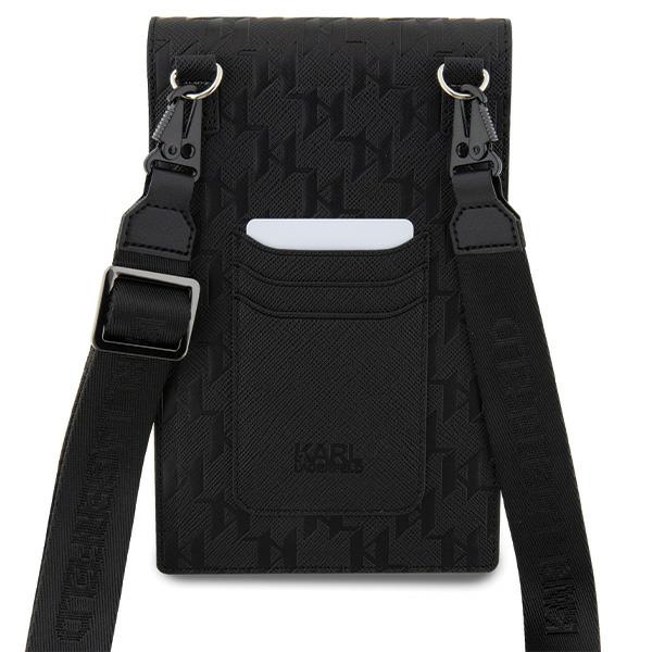 Karl Lagerfeld KLWBSAKHPKK Handbag – dėklas telefonui juodos spalvos Saffiano Monogram Ikonik aprašymas - Prekės nuotrauka