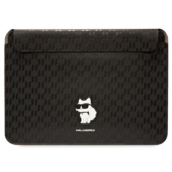 Karl Lagerfeld kompiuterio dėklas KLCS16SAKHPCK 16″ juodos spalvos Saffiano Monogram Choupette aprašymas - Prekės nuotrauka