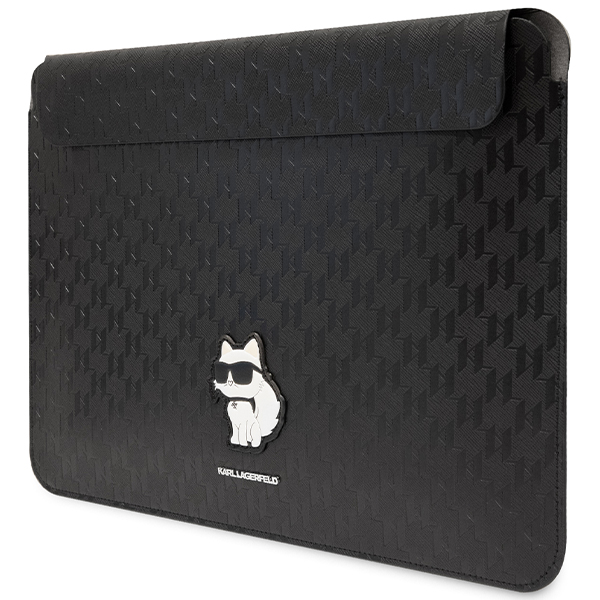 Karl Lagerfeld kompiuterio dėklas KLCS16SAKHPCK 16″ juodos spalvos Saffiano Monogram Choupette aprašymas - Prekės nuotrauka