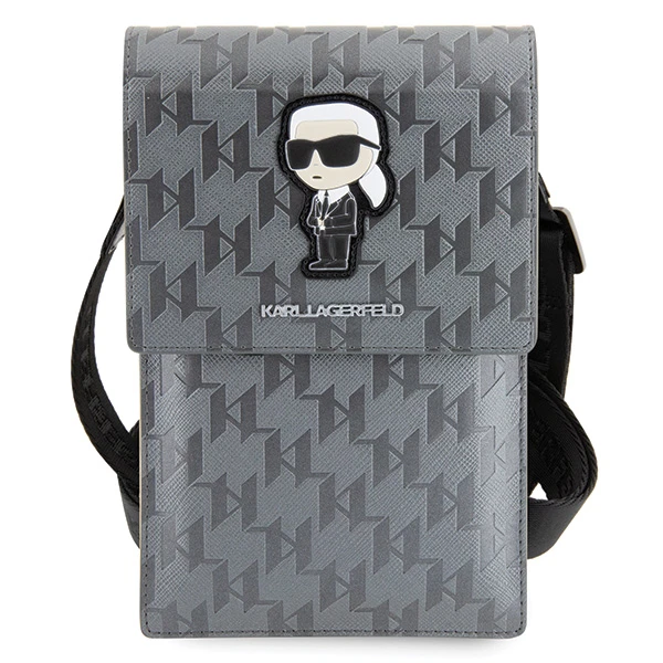 Karl Lagerfeld krepšys Saffiano Monogram Ikonik (KLWBSAKHPKG) sidabrinės spalvos aprašymas - Prekės nuotrauka Karl Lagerfeld krepšys Saffiano Monogram Ikonik (KLWBSAKHPKG) sidabrinės spalvos aprašymas - Prekės nuotrauka