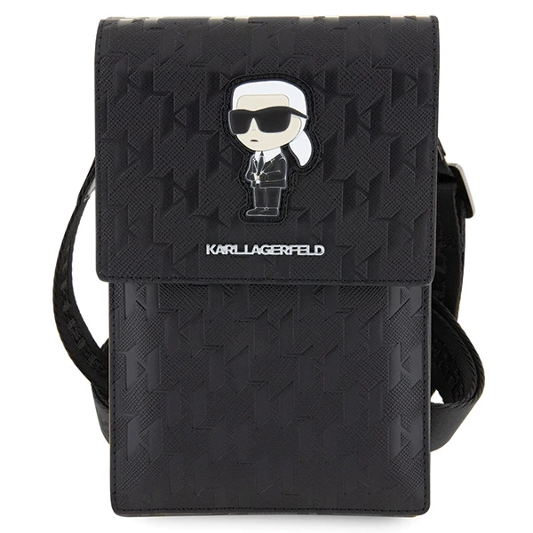 Karl Lagerfeld krepšys Saffiano Monogram Choupette (KLWBSAKHPCK) juodos spalvos aprašymas - Prekės nuotrauka