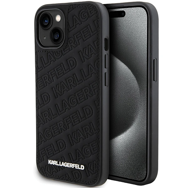 Karl Lagerfeld Quilted K Pattern Apple iPhone 15 - dėklas telefonui juodos spalvos aprašymas - Prekės nuotrauka Karl Lagerfeld Quilted K Pattern Apple iPhone 15 - dėklas telefonui juodos spalvos aprašymas - Prekės nuotrauka
