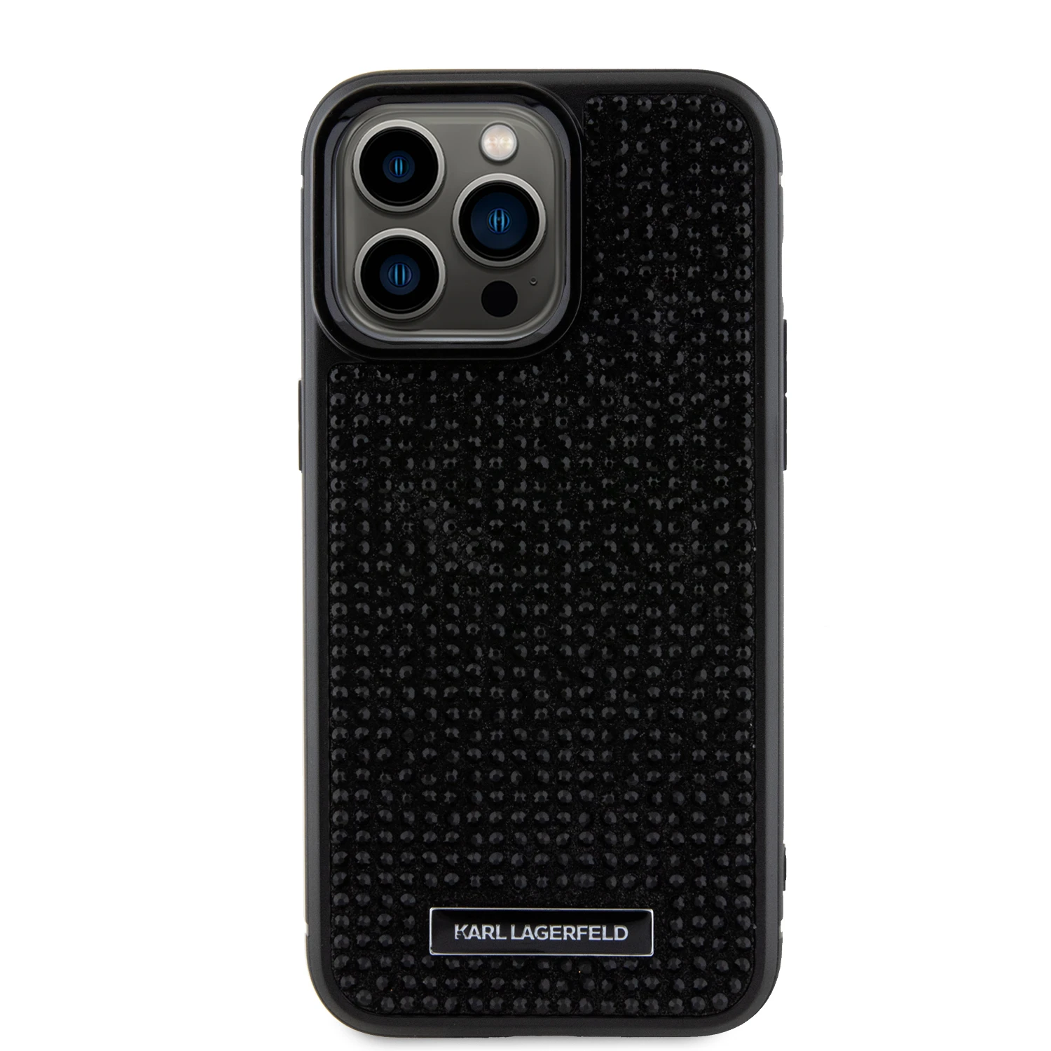 Karl Lagerfeld Rhinestone Logo Metal Plate Apple iPhone 15 Pro Max - dėklas telefonui juodos spalvos aprašymas - Prekės nuotrauka Karl Lagerfeld Rhinestone Logo Metal Plate Apple iPhone 15 Pro Max - dėklas telefonui juodos spalvos aprašymas - Prekės nuotrauka