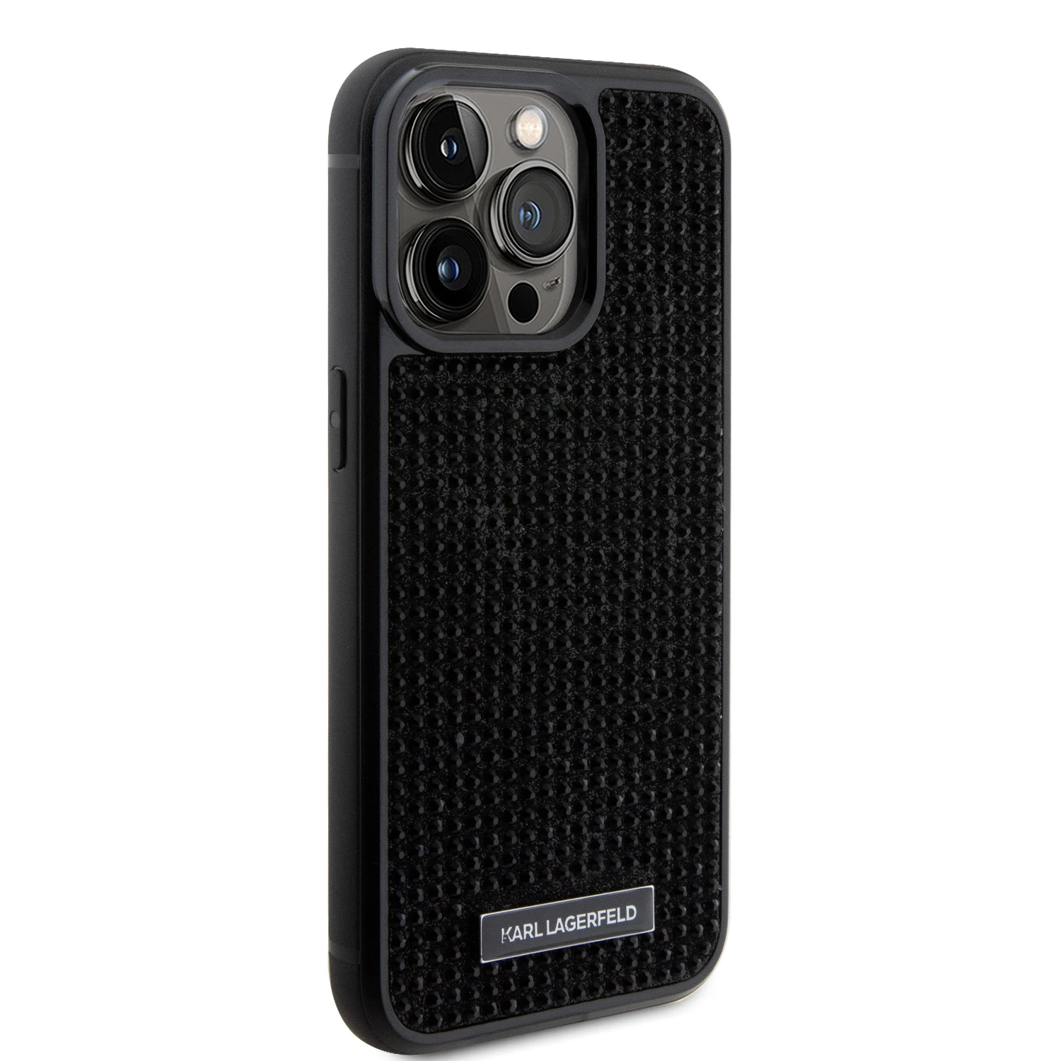 Karl Lagerfeld Rhinestone Logo Metal Plate Apple iPhone 15 Pro Max - dėklas telefonui juodos spalvos aprašymas - Prekės nuotrauka Karl Lagerfeld Rhinestone Logo Metal Plate Apple iPhone 15 Pro Max - dėklas telefonui juodos spalvos aprašymas - Prekės nuotrauka