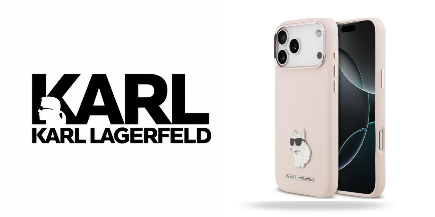 Karl Lagerfeld silikoninis Choupette metalinis kaištis dėklas, skirtas iPhone 18 Pro Max / 17 Pro Max, rožinis aprašymas - Prekės nuotrauka