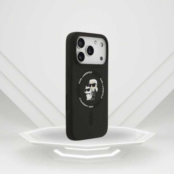 Karl Lagerfeld Silicone Karl&Choupette Ring MagSafe dėklas, skirtas iPhone 18 Pro Max / iPhone 17 Pro Max B aprašymas - Prekės nuotrauka