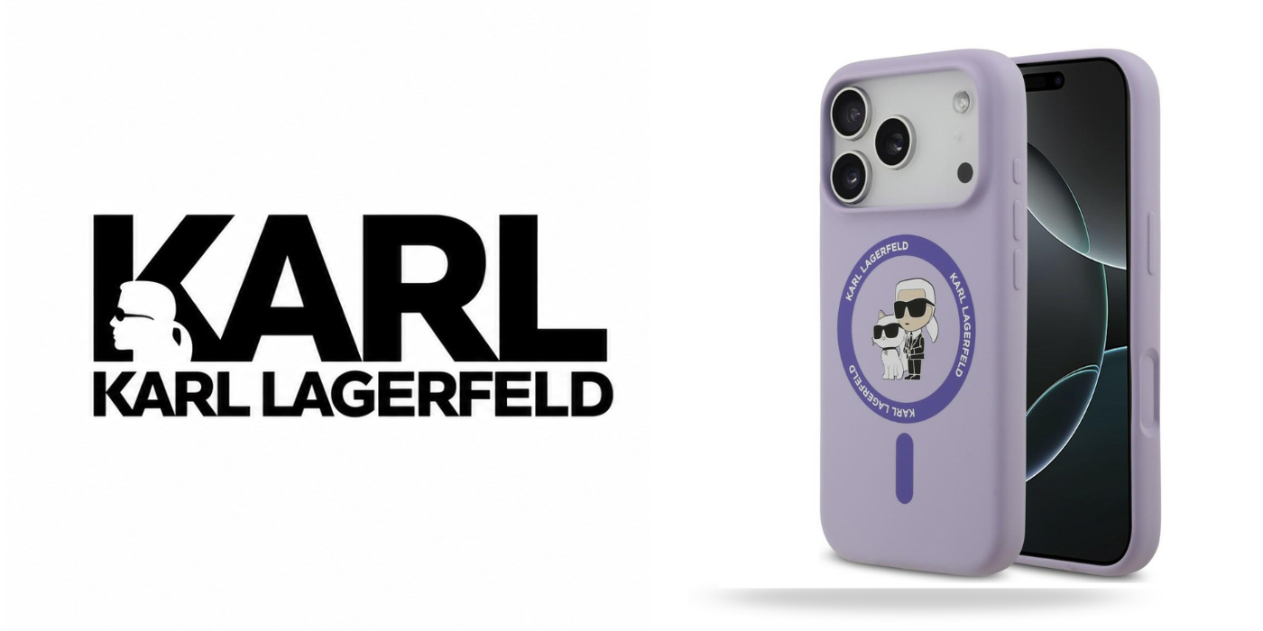 Karl Lagerfeld Silicone Karl&Choupette Ring MagSafe dėklas, skirtas iPhone 18 Pro / 17 Pro, violetinis aprašymas - Prekės nuotrauka