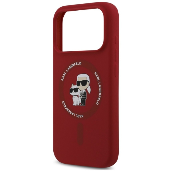 Karl Lagerfeld Silicone Karl&Choupette Ring MagSafe dėklas, skirtas iPhone 18 Pro Max / iPhone 17 Pro Max aprašymas - Prekės nuotrauka