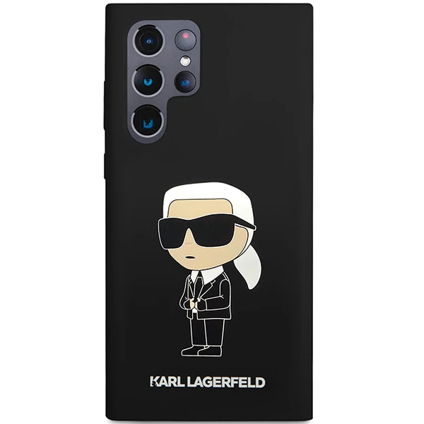 Karl Lagerfeld silikoninis Ikonik Samsung Galaxy S24 Ultra - dėklas telefonui juodos spalvos aprašymas - Prekės nuotrauka
