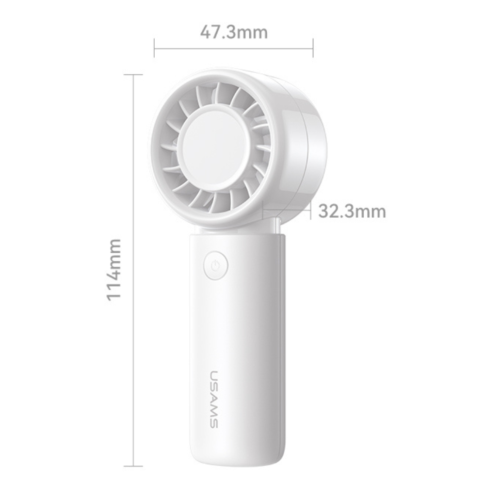 Kišeninis Ventiliatorius USAMS BC Series 500mAh baltos spalvos aprašymas - Prekės nuotrauka Kišeninis Ventiliatorius USAMS BC Series 500mAh baltos spalvos aprašymas - Prekės nuotrauka
