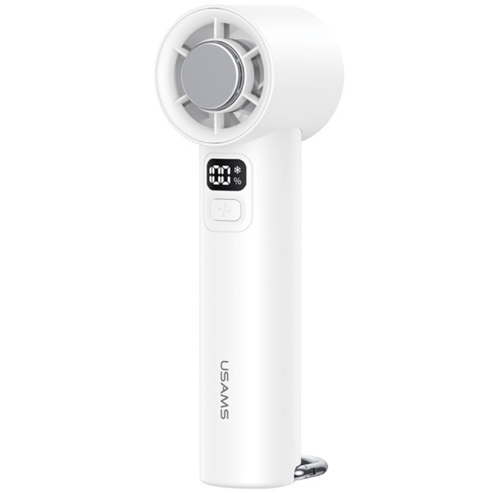 Kišeninis Ventiliatorius USAMS Ice-Cooling 2000mAh baltos spalvos aprašymas - Prekės nuotrauka Kišeninis Ventiliatorius USAMS Ice-Cooling 2000mAh baltos spalvos aprašymas - Prekės nuotrauka