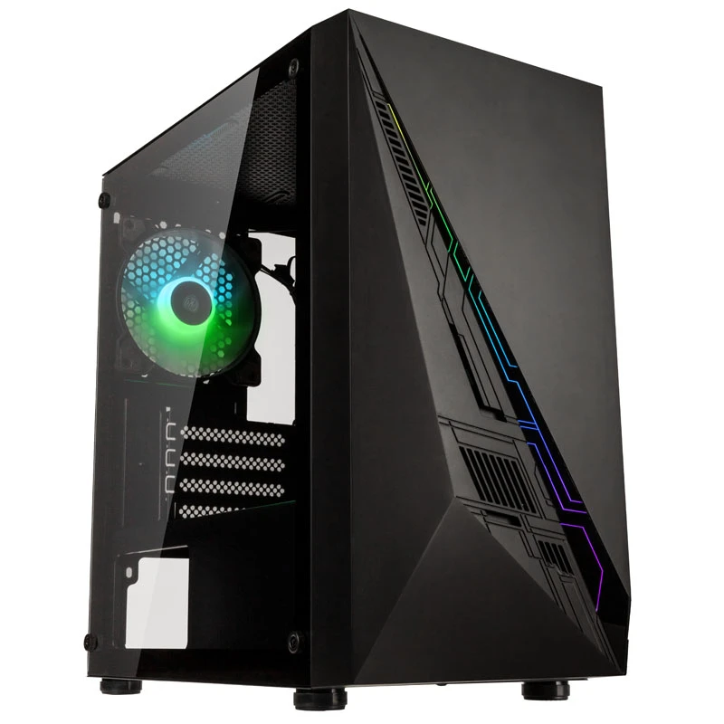 Kolink Inspire K2 Plus ARGB Micro-ATX kompiuterio korpusas, Tempered Glass – juodos spalvos aprašymas - Prekės nuotrauka