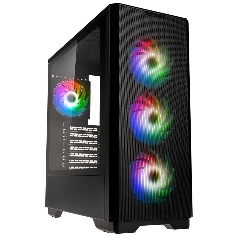 Kolink Unity Solar ARGB Mesh Mid-Tower – juodos spalvos aprašymas - Prekės nuotrauka