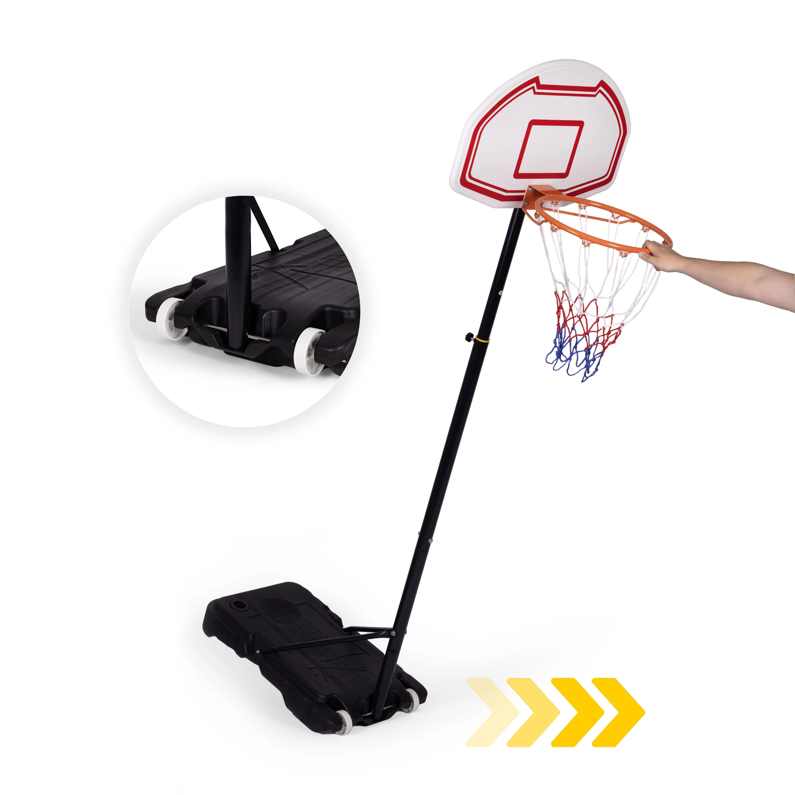 Movepro Krepšinio stovas, reguliuojamas iki 210 cm, pastatomas, lenta, lankas, MultiGarden aprašymas - Prekės nuotrauka
