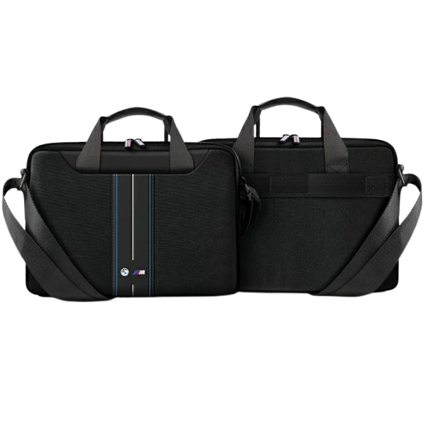Krepšys BMW BMCB15COMPVSKL 16″ juodos spalvos Nylon Mėlyna Stripe aprašymas - Prekės nuotrauka
