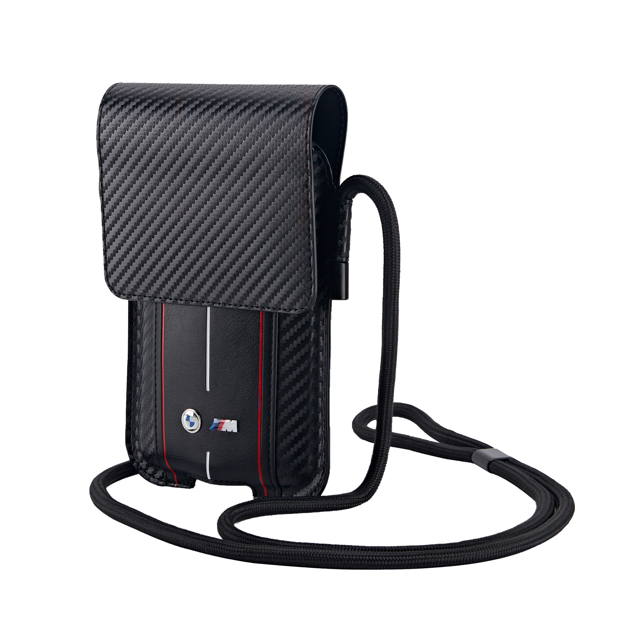 Krepšys BMW BMPSP15XMSCAKR piniginės krepšys, juodos spalvos, Carbon Raudona Stripes aprašymas - Prekės nuotrauka