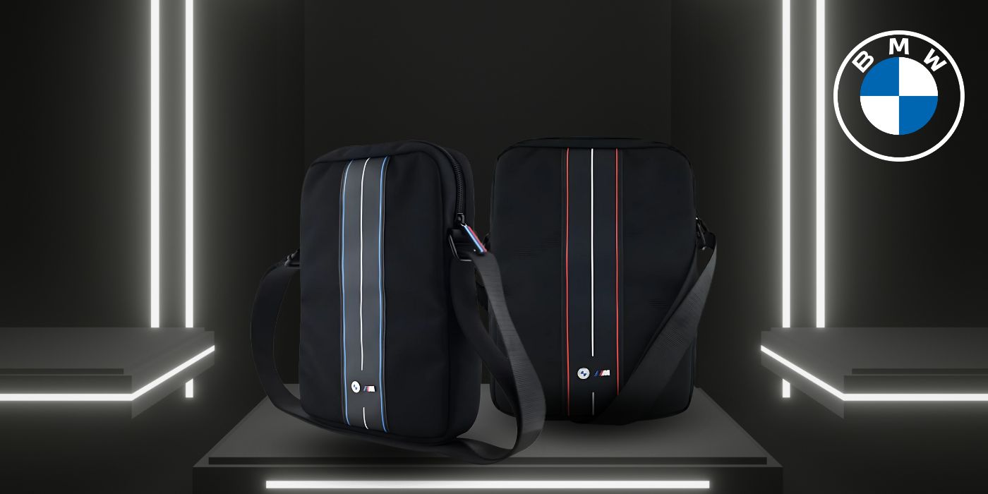 Krepšys BMW BMTB10COMPVSKR planšetiniam kompiuteriui 10″ juodos spalvos Nylon Raudona Stripe aprašymas - Prekės nuotrauka