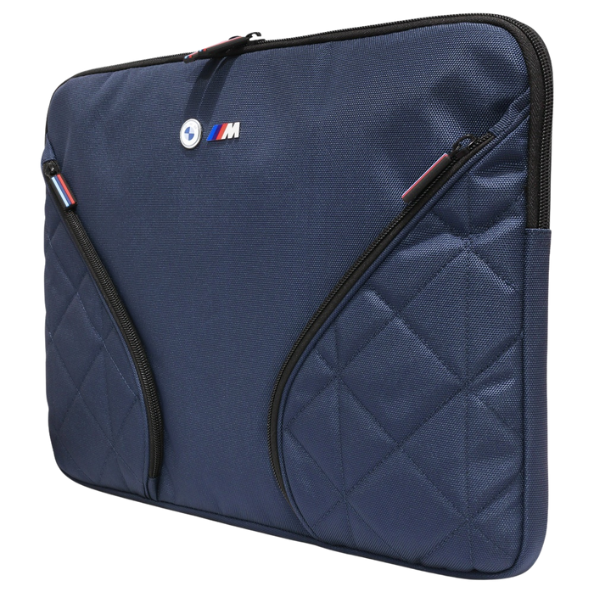 Krepšys BMW Nylon Pockets & Metal Logo Sleeve 16″ tamsiai mėlynas aprašymas - Prekės nuotrauka