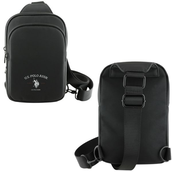 Us Polo Assn Krepšys telefonui US Polo Petit Pique Crossbody Arch juodos spalvos aprašymas - Prekės nuotrauka Us Polo Assn Krepšys telefonui US Polo Petit Pique Crossbody Arch juodos spalvos aprašymas - Prekės nuotrauka