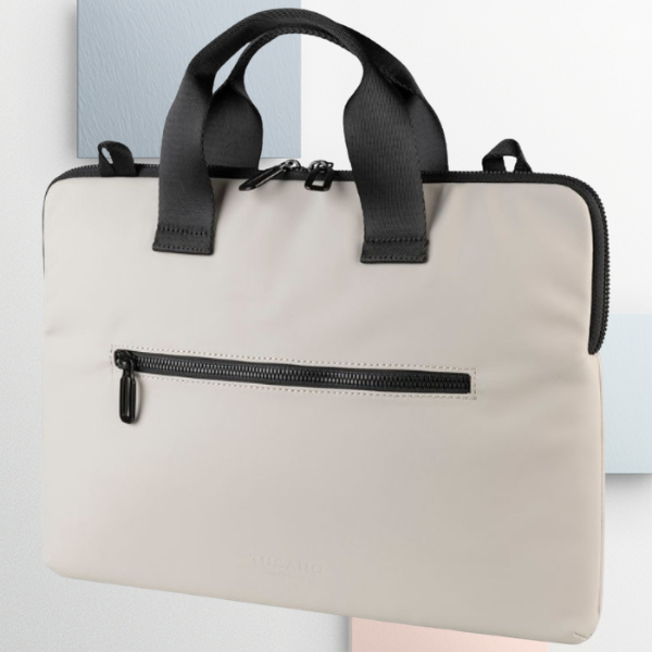Krepšys Tucano Gommo skirtas nešiojamam kompiuteriui 15.6″ Macbook 16″ pilkos spalvos aprašymas - Prekės nuotrauka