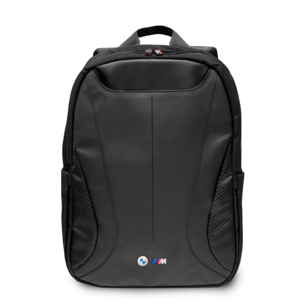 Kuprinė BMW BMBP15SPCTFK 16″ juodos spalvos Carbon&Leather Tricolor aprašymas - Prekės nuotrauka Kuprinė BMW BMBP15SPCTFK 16″ juodos spalvos Carbon&Leather Tricolor aprašymas - Prekės nuotrauka
