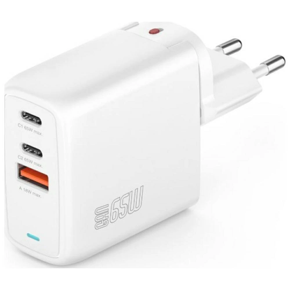 4Smarts įkroviklis GaN Flex 65W 2 USB-C+1 USB-A baltas aprašymas - Prekės nuotrauka 4Smarts įkroviklis GaN Flex 65W 2 USB-C+1 USB-A baltas aprašymas - Prekės nuotrauka