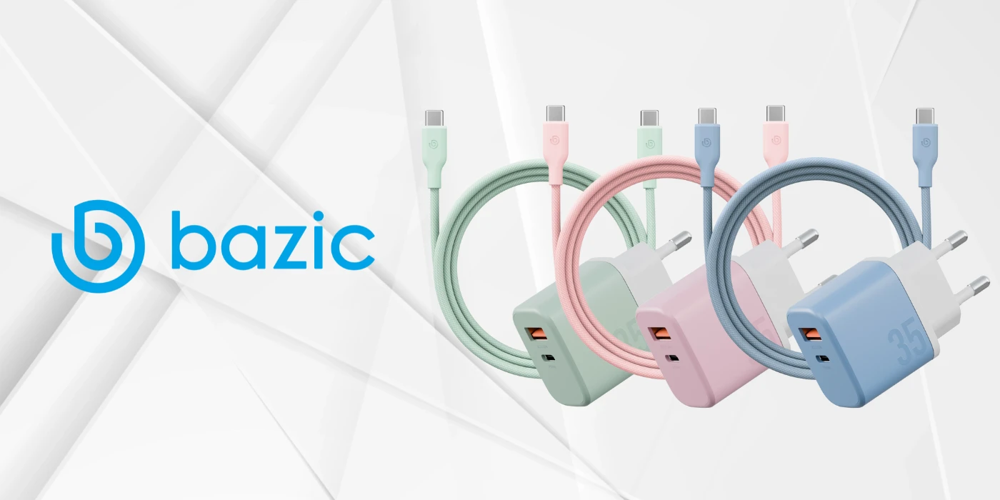 Energea laidinis įkroviklis Bazic GoPort Velox Kit USB-C/USB-A GaN 35W su kabeliu mėlynas aprašymas - Prekės nuotrauka
