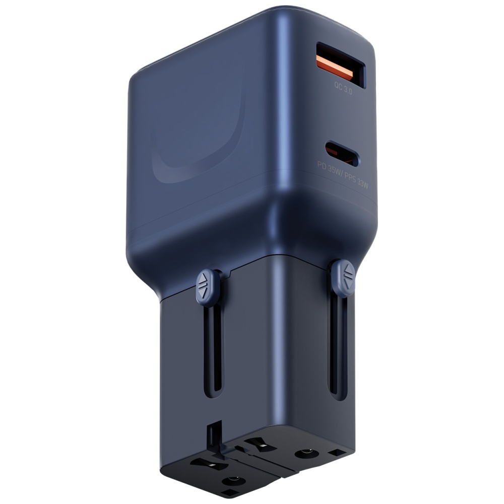 Laidinis įkroviklis Energea TravelGo Adapteris 35 USB-A/USB-C 35W mėlynas aprašymas - Prekės nuotrauka Laidinis įkroviklis Energea TravelGo Adapteris 35 USB-A/USB-C 35W mėlynas aprašymas - Prekės nuotrauka