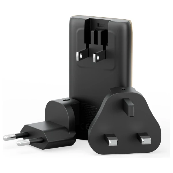 Laidinis įkroviklis Energea TravelWorld Edge 65W 2xUSB-C PD/PPS/QC3.0 (US/UK/EU) aukso spalvos aprašymas - Prekės nuotrauka Laidinis įkroviklis Energea TravelWorld Edge 65W 2xUSB-C PD/PPS/QC3.0 (US/UK/EU) aukso spalvos aprašymas - Prekės nuotrauka