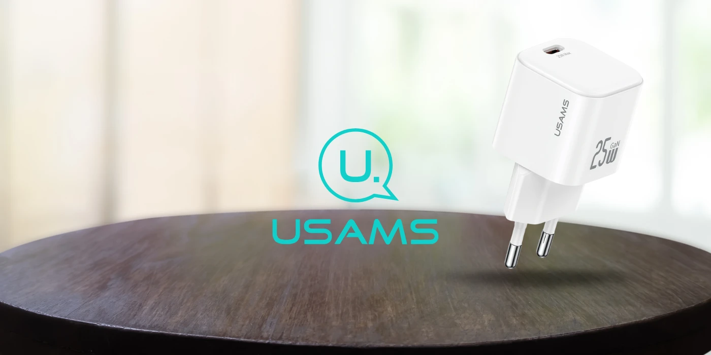 Laidinis įkroviklis USAMS JC Series CC289 25W GaN Mini Fast Charger USB-C baltos spalvos aprašymas - Prekės nuotrauka Laidinis įkroviklis USAMS JC Series CC289 25W GaN Mini Fast Charger USB-C baltos spalvos aprašymas - Prekės nuotrauka