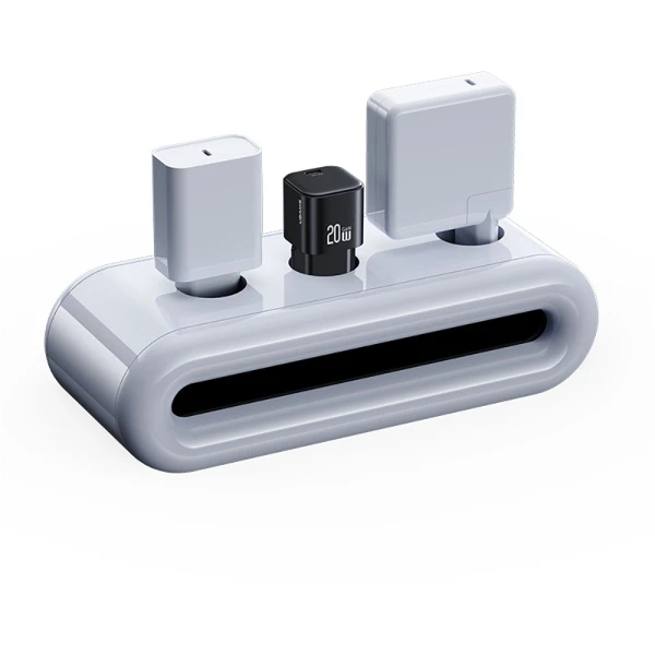 Laidinis įkroviklis USAMS JO Series CC260 20W USB-C + 1m USB-C/Lightning kabelis baltos spalvos aprašymas - Prekės nuotrauka