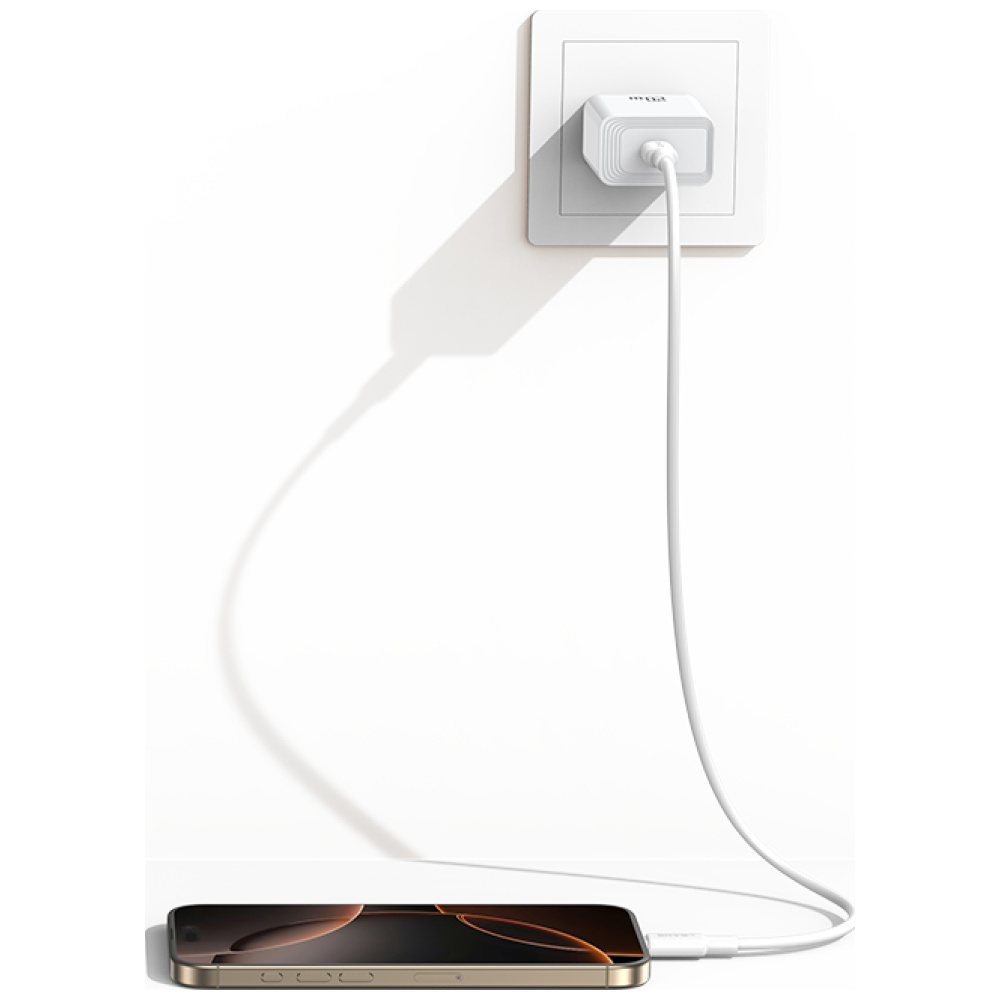 Laidinis įkroviklis USAMS T69 20W USB-C baltos spalvos aprašymas - Prekės nuotrauka Laidinis įkroviklis USAMS T69 20W USB-C baltos spalvos aprašymas - Prekės nuotrauka