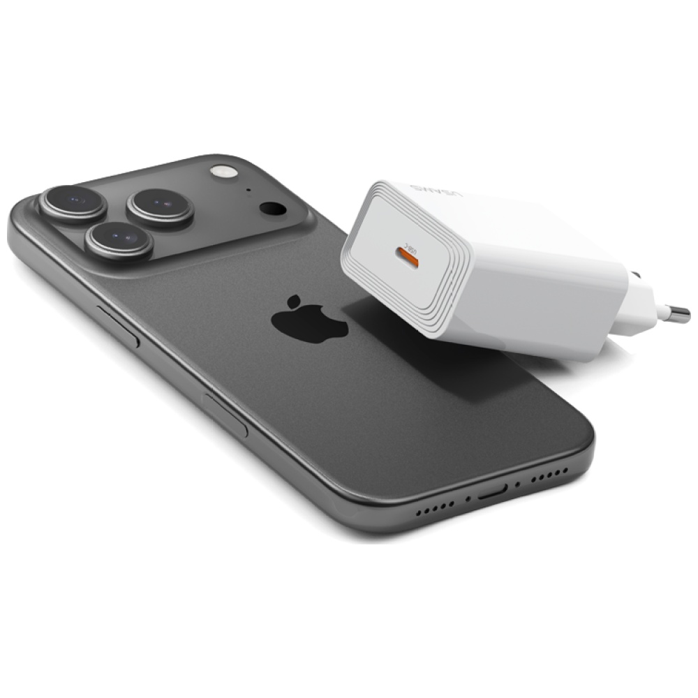 Laidinis įkroviklis USAMS T69 30W USB-C baltos spalvos aprašymas - Prekės nuotrauka Laidinis įkroviklis USAMS T69 30W USB-C baltos spalvos aprašymas - Prekės nuotrauka