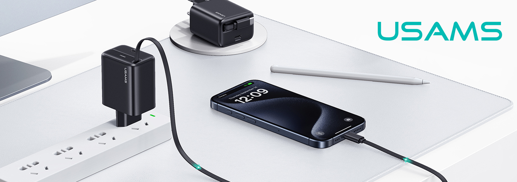 Laidinis įkroviklis USAMS T69 30W USB-C baltos spalvos aprašymas - Prekės nuotrauka Laidinis įkroviklis USAMS T69 30W USB-C baltos spalvos aprašymas - Prekės nuotrauka