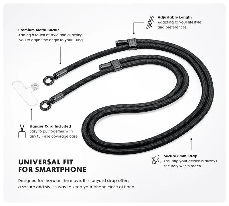 Laut ADAPTA-LOOP Crossbody Strap virvelė telefonui, rusvai gelsvas aprašymas - Prekės nuotrauka