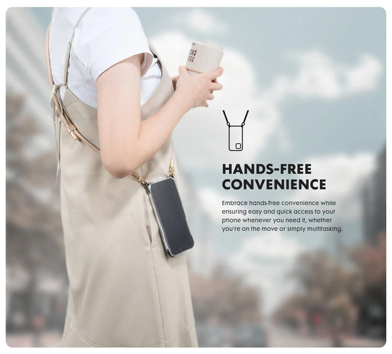 Laut ADAPTA-LOOP Crossbody Strap virvelė telefonui, rusvai gelsvas aprašymas - Prekės nuotrauka
