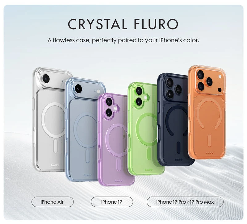 Dėklas „Laut Crystal Fluro Apple iPhone 17 Pro Max“, skaidrus šviesus aprašymas - Prekės nuotrauka Dėklas „Laut Crystal Fluro Apple iPhone 17 Pro Max“, skaidrus šviesus aprašymas - Prekės nuotrauka